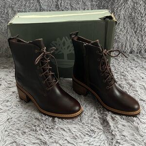 Timberland Sienna Women's Dark Brown Lace-Up Boots